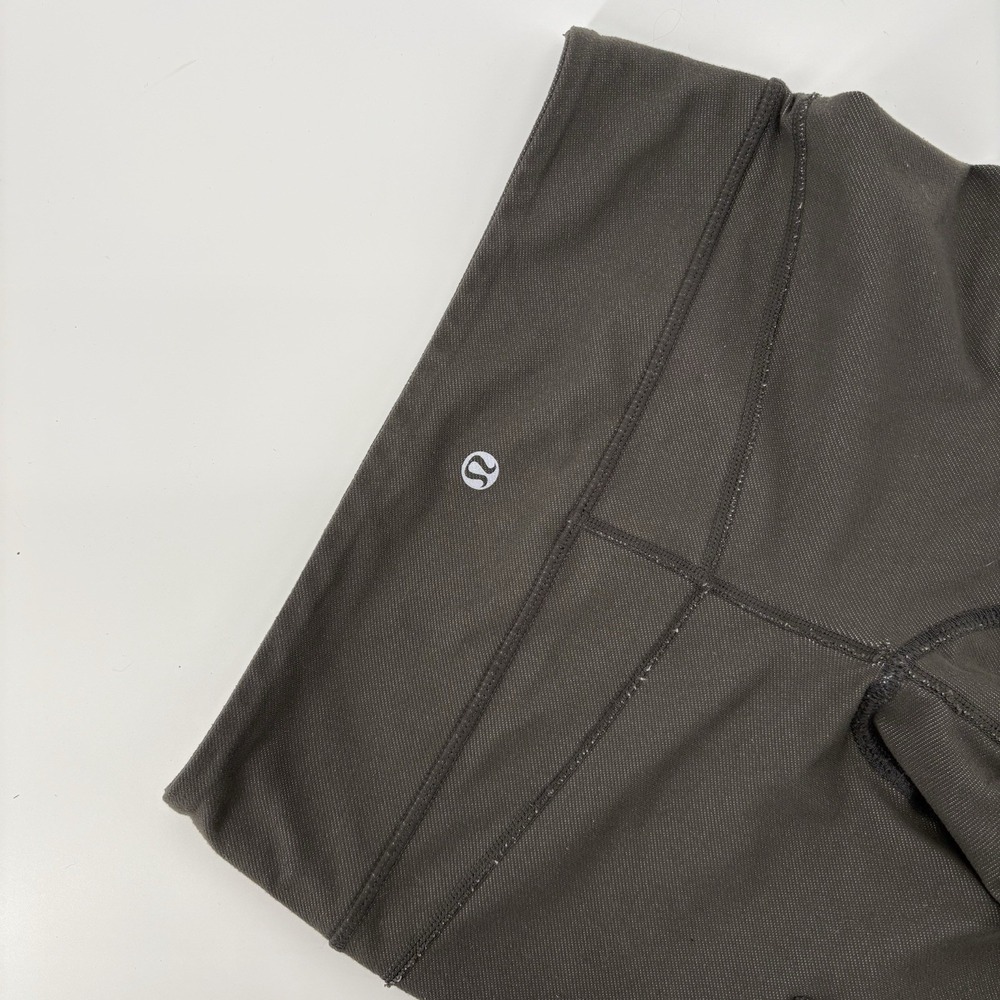 Lululemon Leggings Womens‎ 4 Scenic Route Olive Green Pockets Athleisure